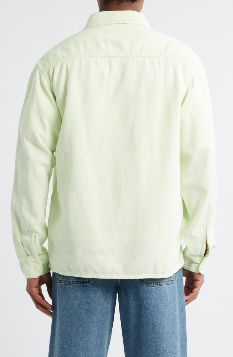 Carhartt Work In Progress Rainer Cotton & Linen Herringbone Zip Jacket, Alternate, color, Air Green (Garment Dyed)