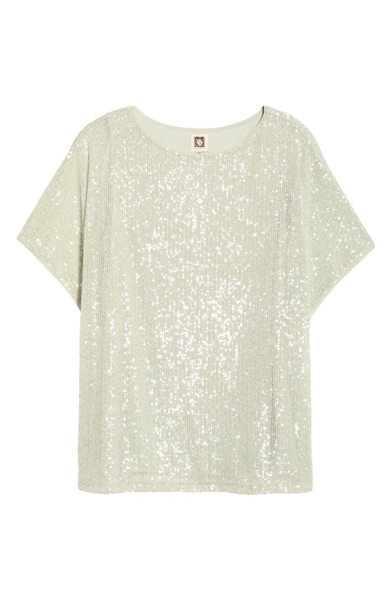 Anne Klein Sequin Dolman T-Shirt, Alternate, color, Soft Aloe