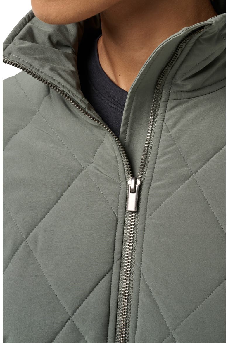 Quilted Easy Puffer Jacket, Alternate, color, OLIVE SMOKE