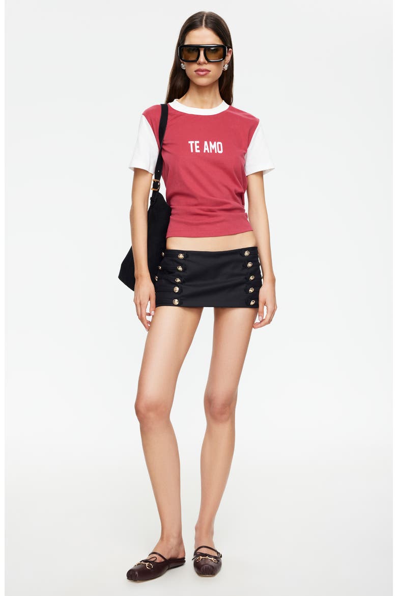 Rush Hour Button Skort, Alternate, color, ONYX
