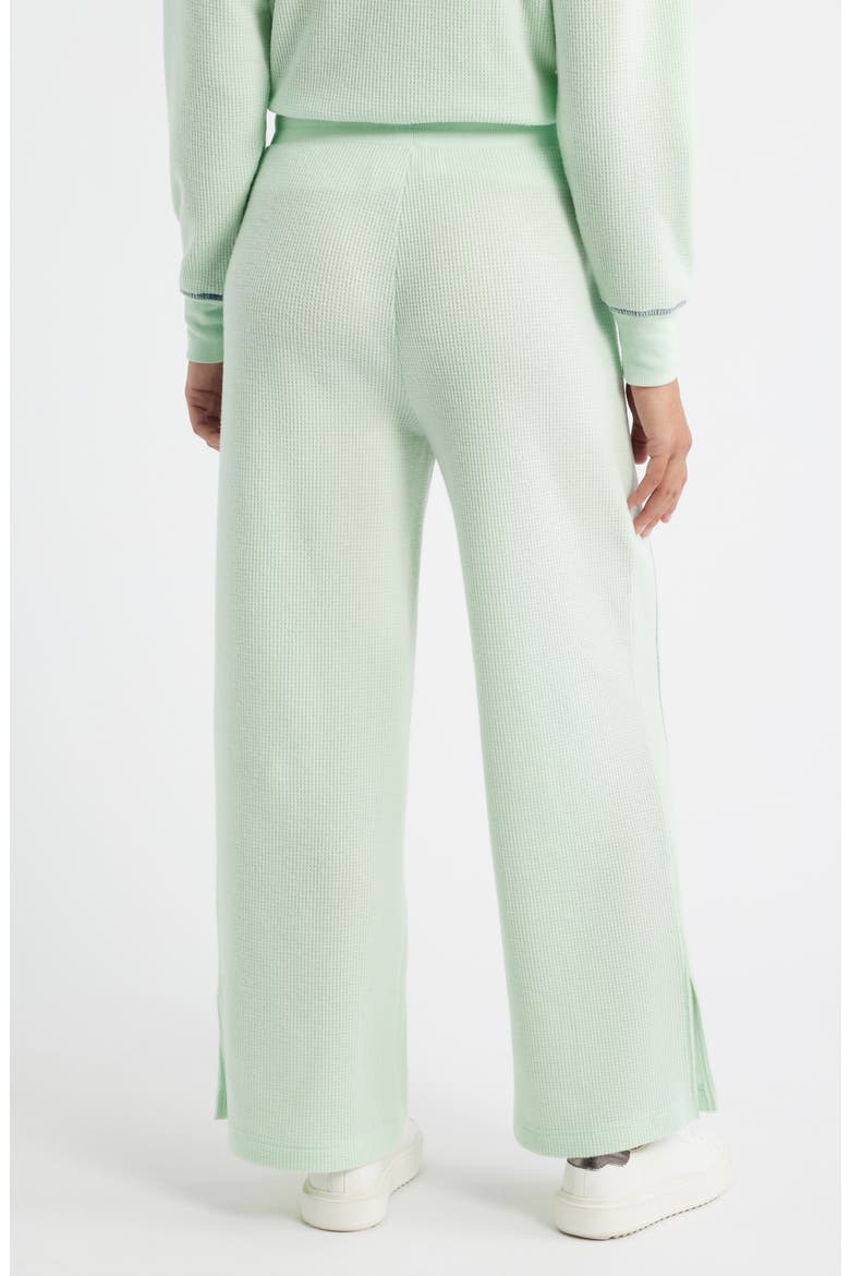 Contrast Stitch Waffle Knit Lounge Pants, Alternate, color, MINT