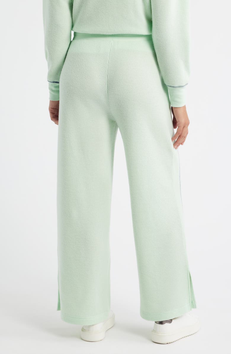 CITY BLUES Contrast Stitch Waffle Knit Lounge Pants, Alternate, color, Mint