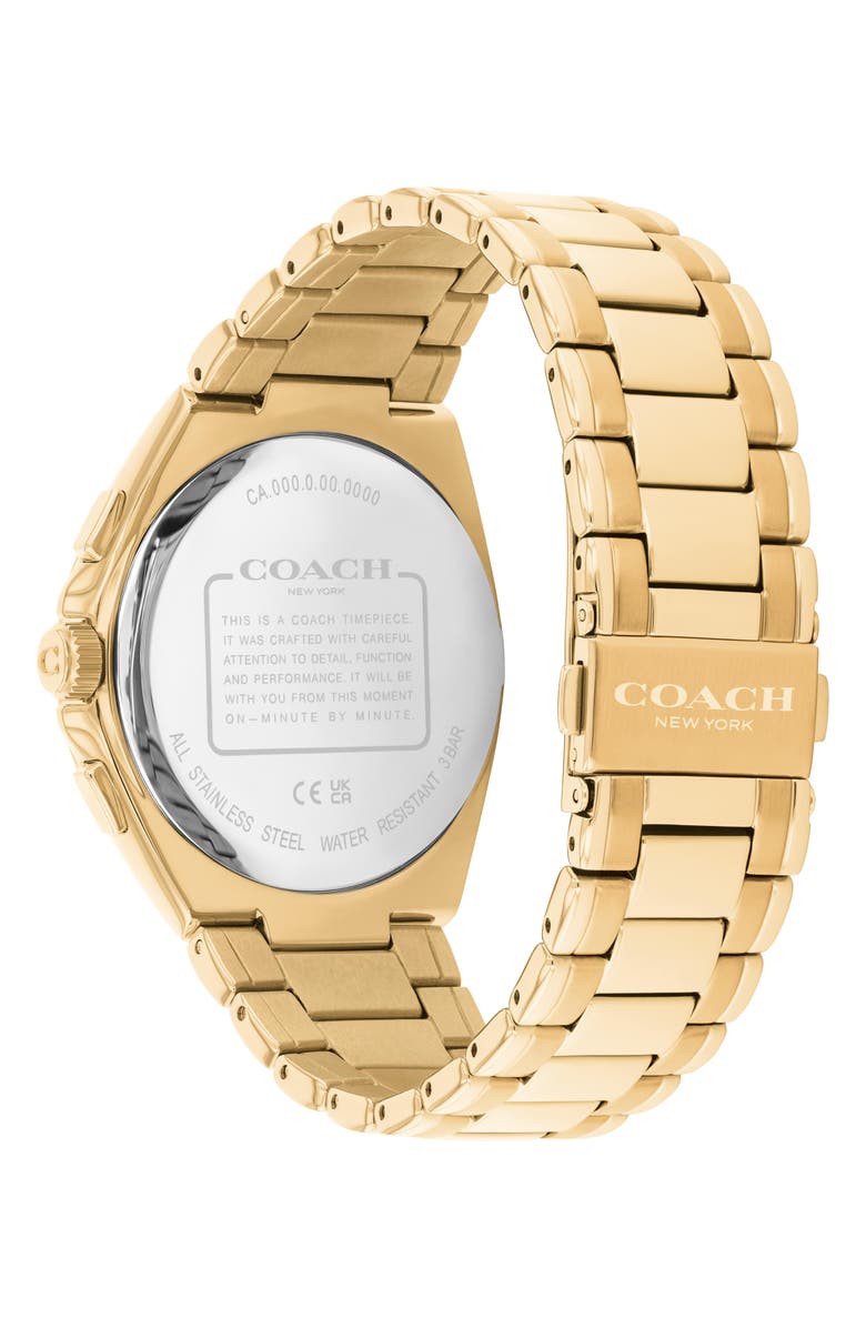 COACH Jackson Bracelet Chronograph Watch, 41.5mm, Alternate, color, Gold