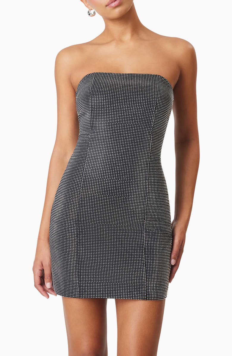 Elliatt Maia Stud Strapless Minidress, Alternate, color,