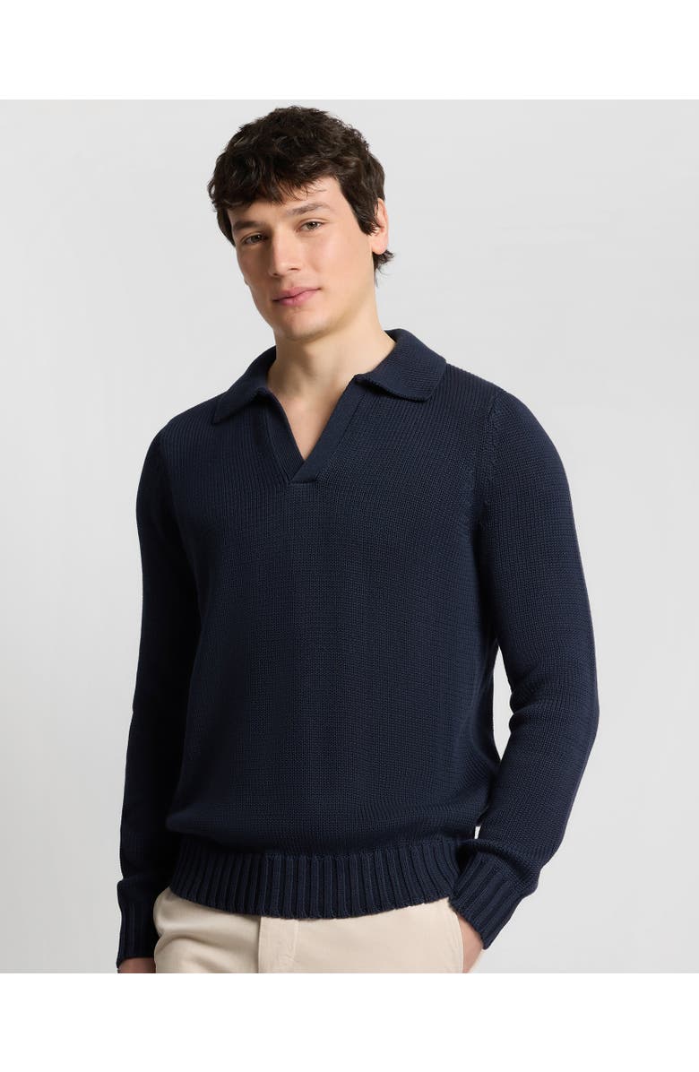 Onia Ultra Soft Cotton Johnny Polo, Main, color, Midnight