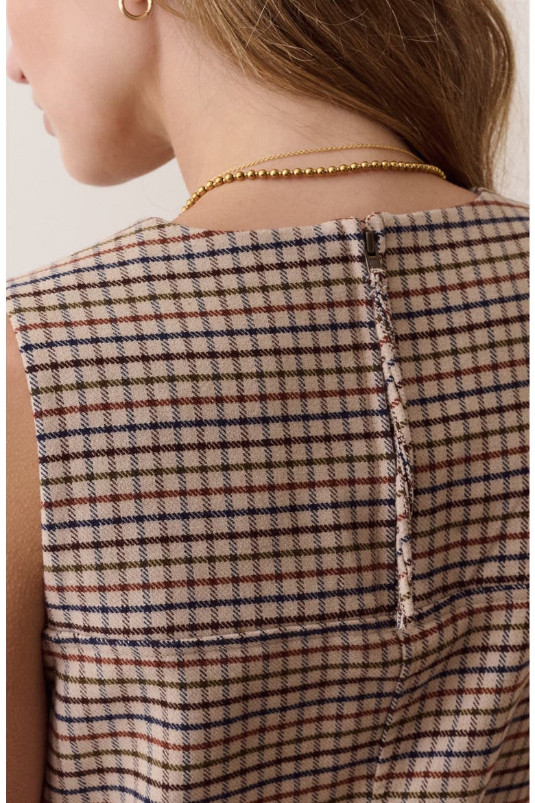 Izzy Check Moleskin Shift Minidress, Alternate, color, FALL CHECK