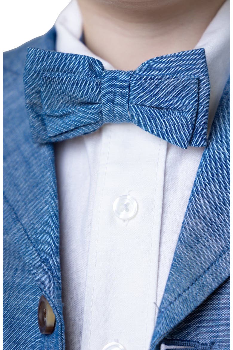 Boys' Organic Chambray Suit Jacket, Kids, Alternate, color, Blue Chambray