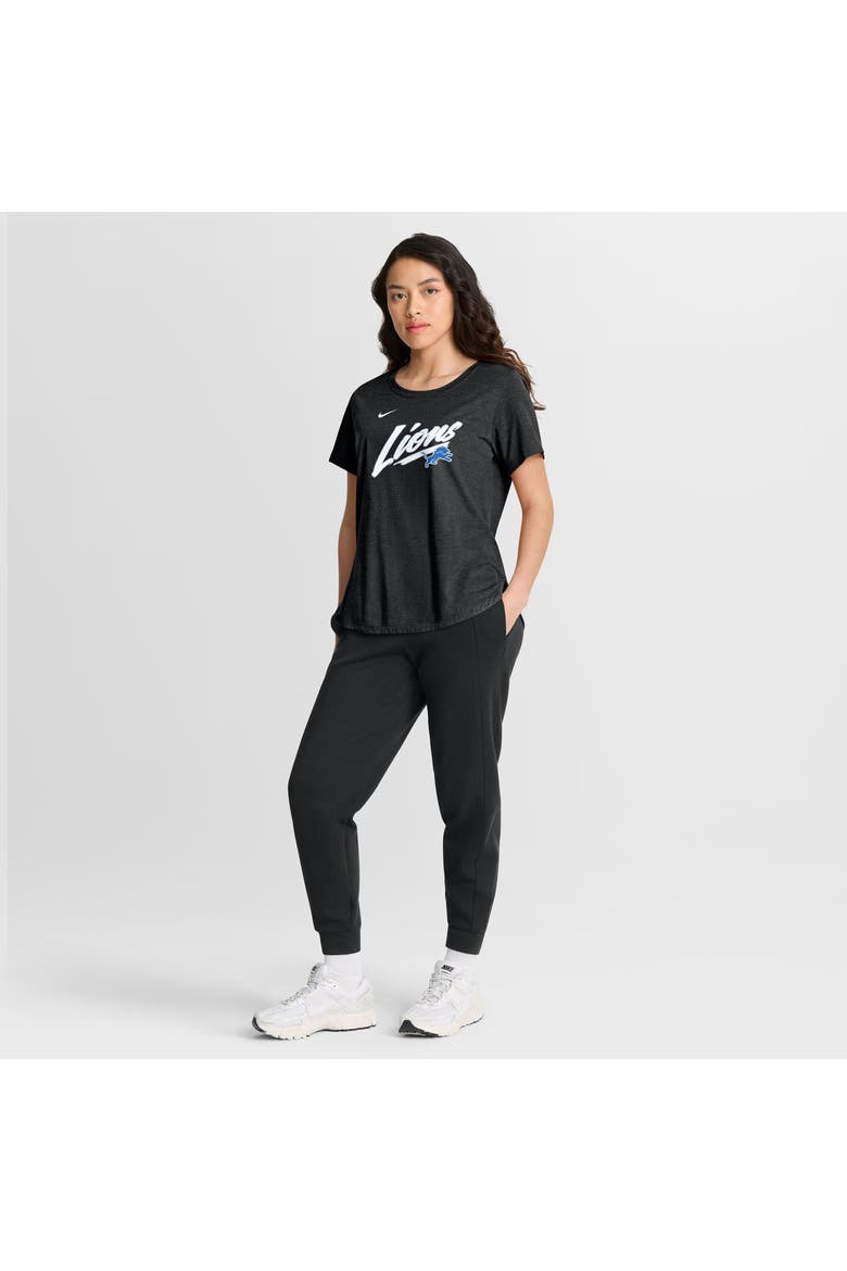 Women's Nike Black Detroit Lions Primetime Tri-Blend T-Shirt, Alternate, color, Black