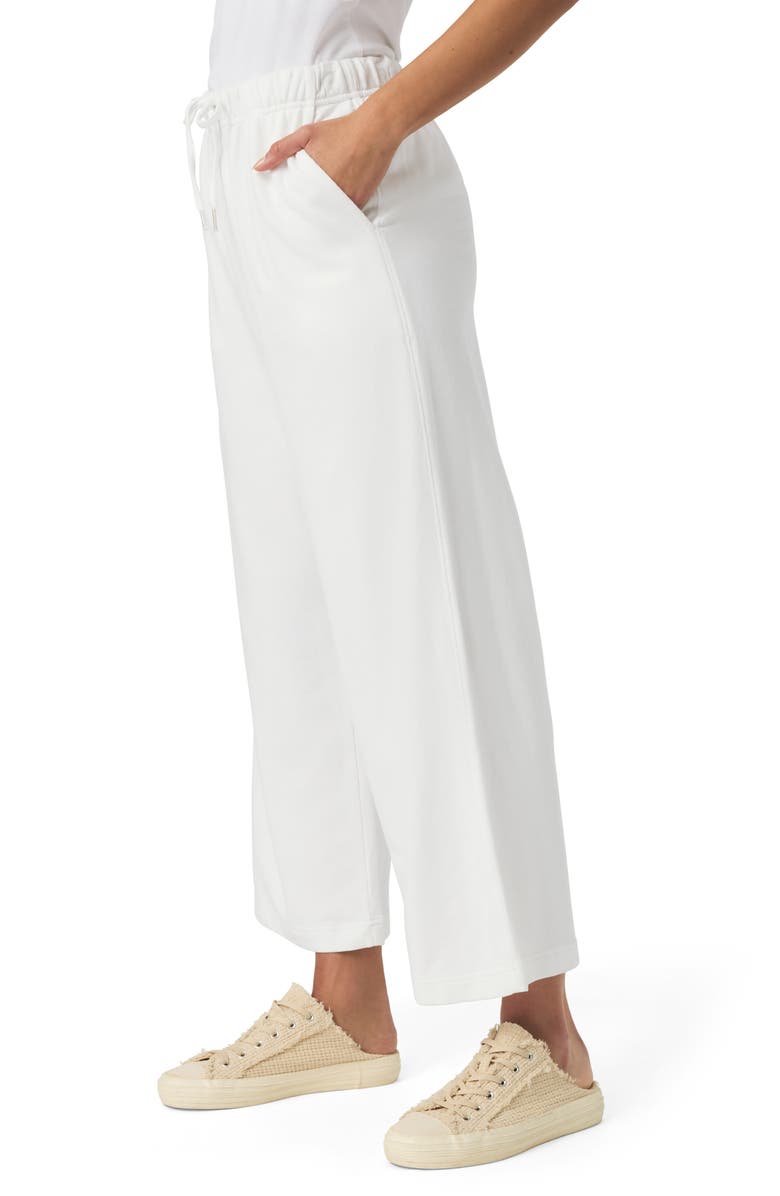 Splendid Hayden Terry Cloth Crop Wide Leg Pants, Alternate, color, White