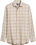 Peter Millar Varallo Tailored Fit Plaid Italian Flannel Button-Up Shirt