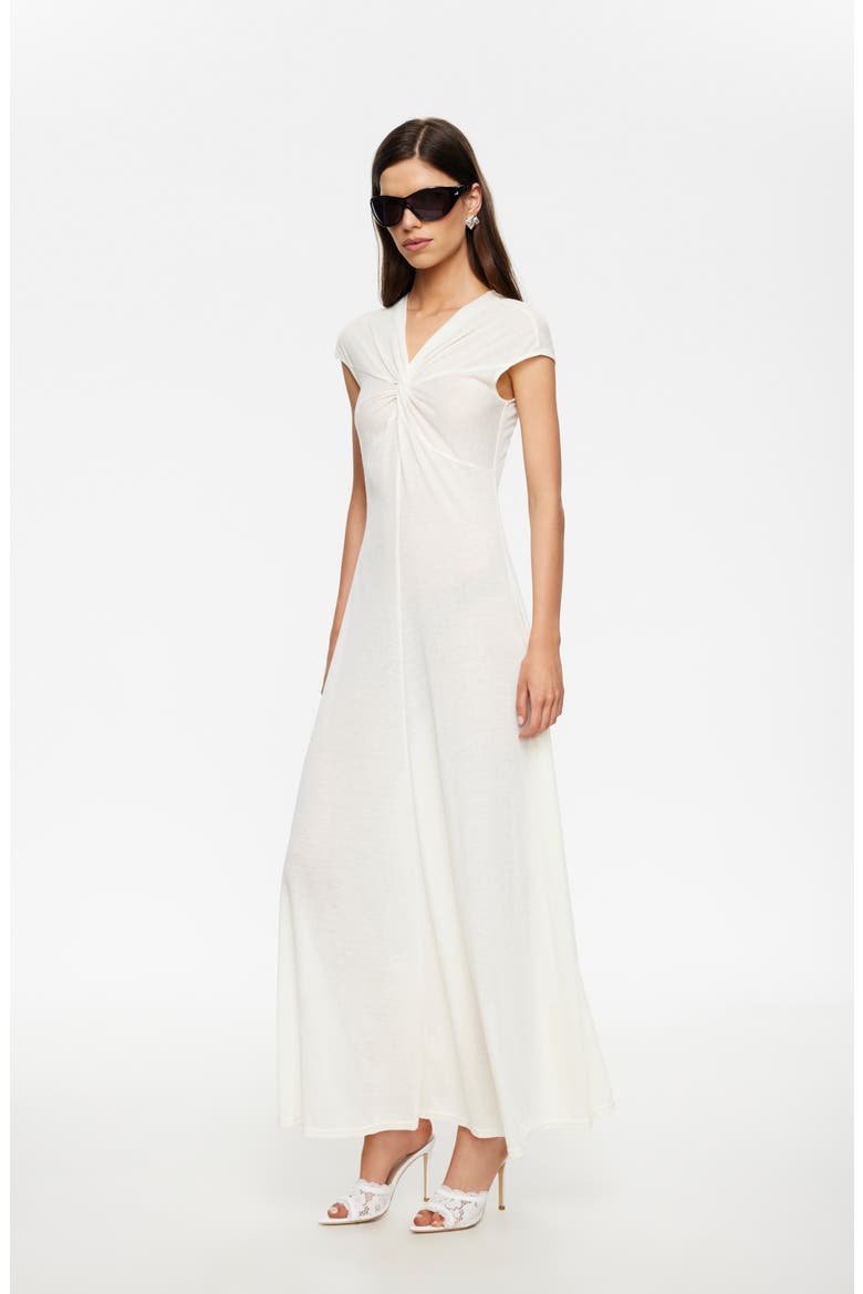 Adriana Twist Front Maxi Dress, Alternate, color, VANILLA