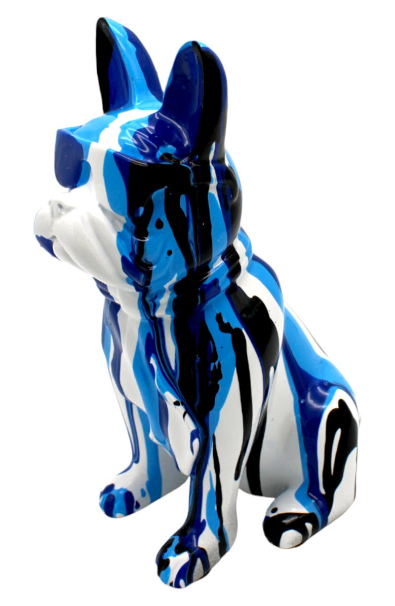 INTERIOR ILLUSIONS Blue Graffiti Bulldog Art Decor, Alternate, color, Graffiti/Multi-Color