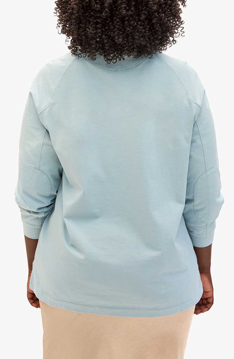 Clare V. Le Rugby Shirt, Alternate, color, Dusty Blue