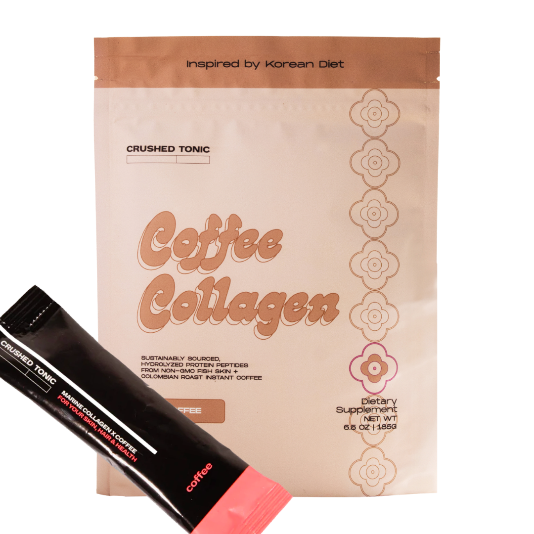 CRUSHED TONIC Coffee Marine Collagen Supplement in Off-White 
