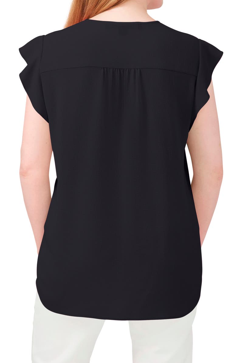 Chaus Flutter Sleeve V-Neck Blouse, Alternate, color,