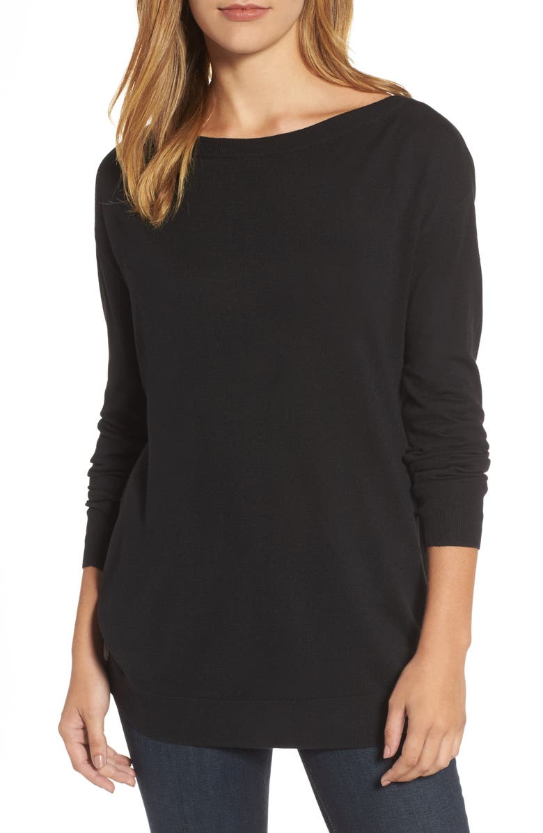 Halogen<sup>®</sup> Boatneck Tunic Sweater, Main, color, 