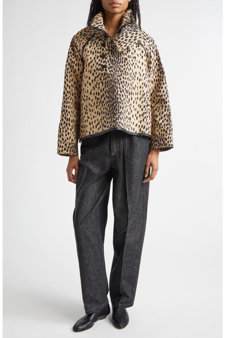 Borrowed High Waist Dark Denim Barrel Leg Pants, Alternate, color, INDIGO RAW