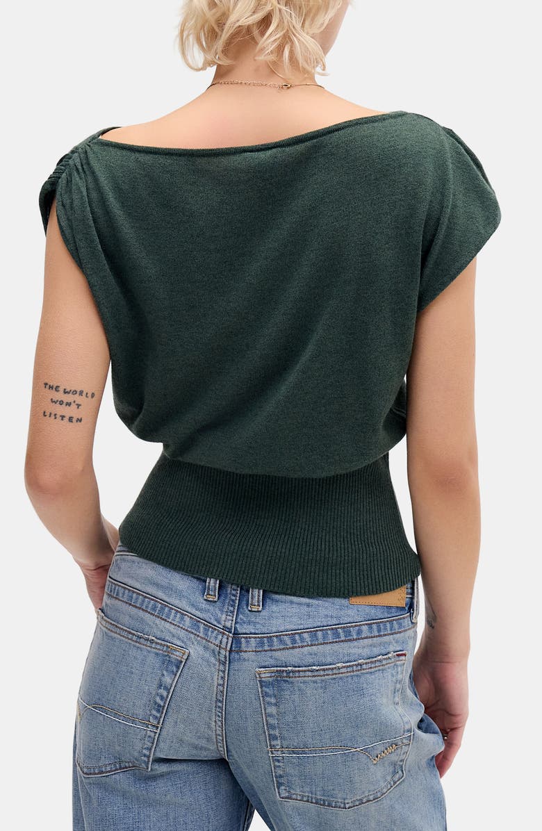 BDG Urban Outfitters Bailey Boat Neck Knit Crop Top, Alternate, color, Khaki