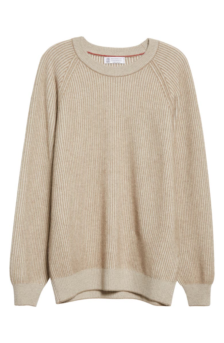 Brunello Cucinelli Vanise Rib Cashmere Sweater, Alternate, color,