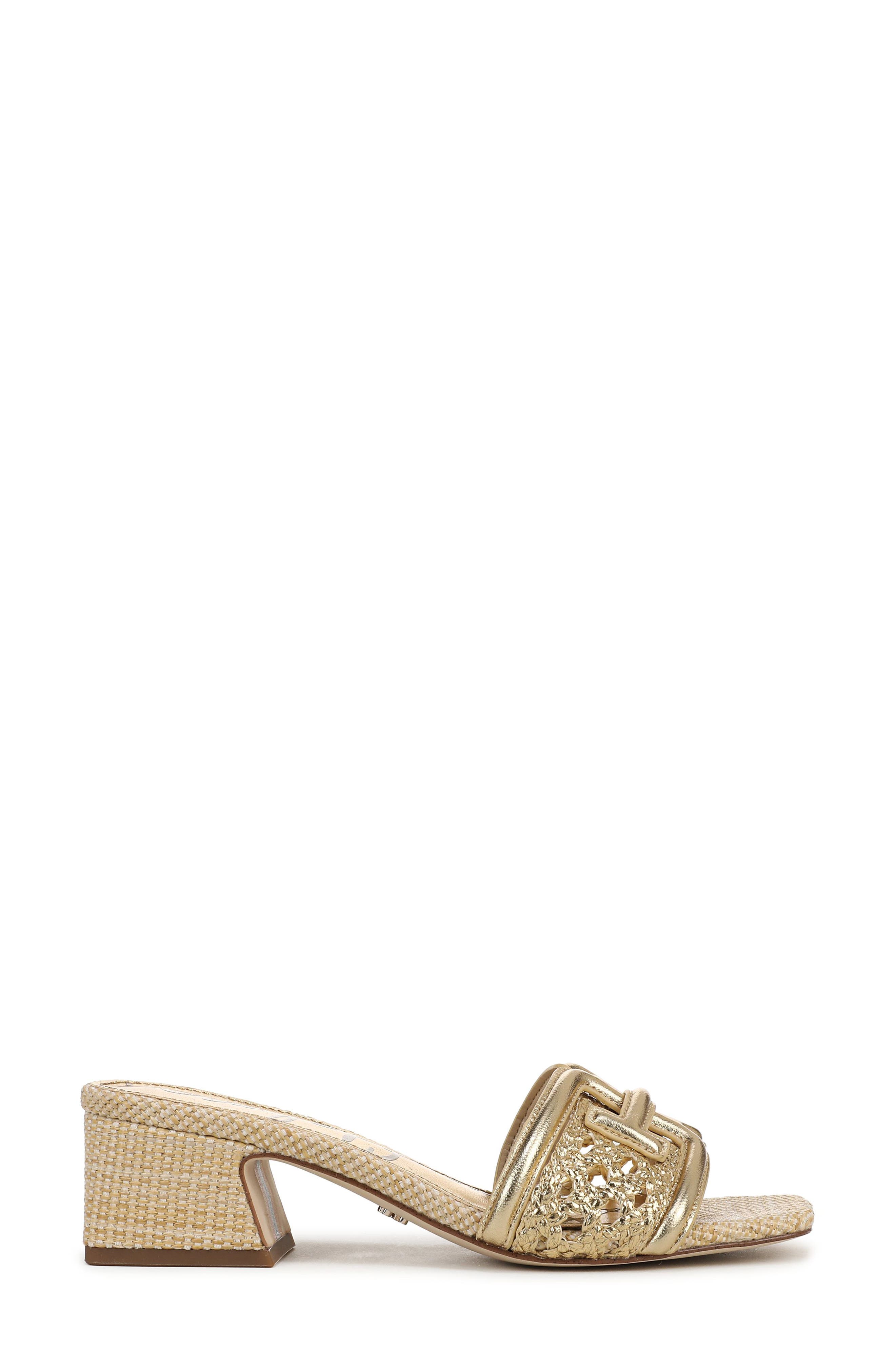 Waylon Woven Sandal, Alternate, color, AMBER GOLD