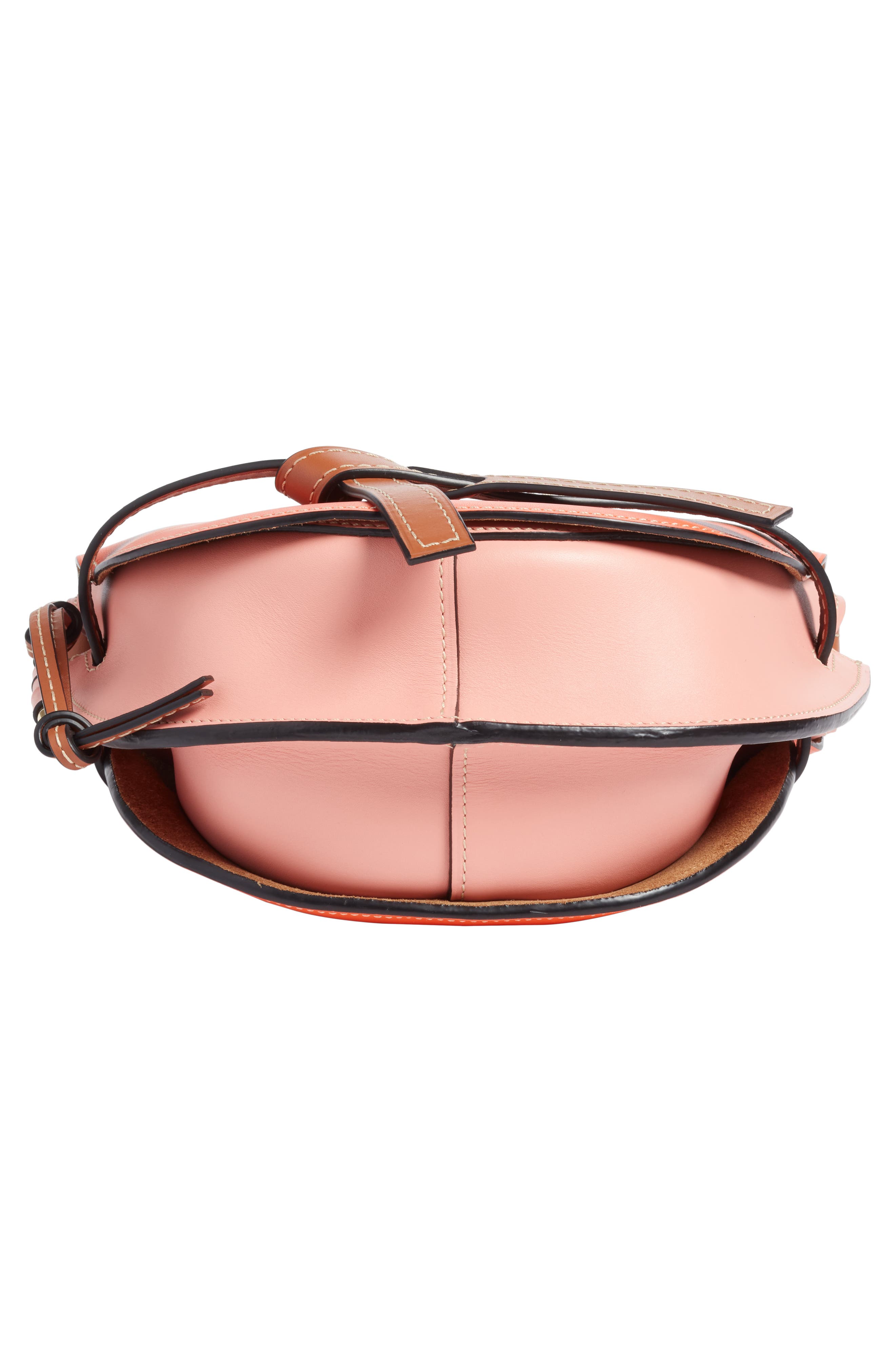 Gate Small Leather Crossbody Bag, Alternate, color, ORANGE/ BLOSSOM