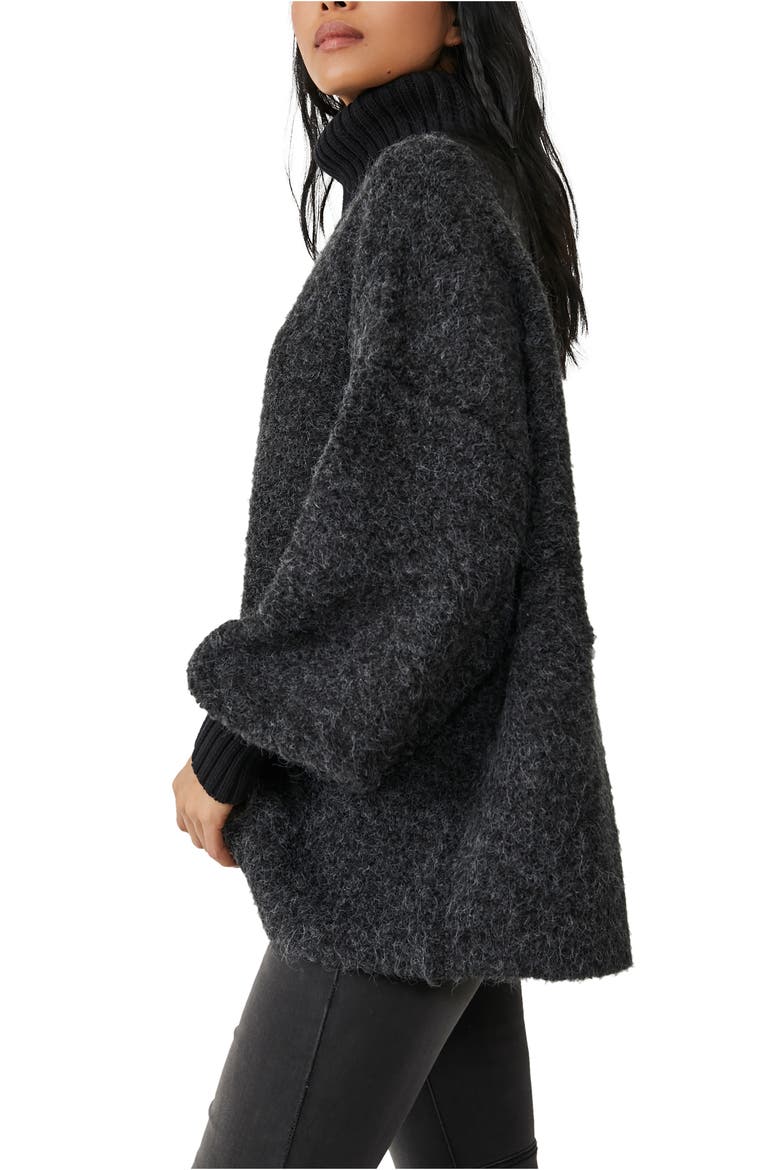 Milo Tunic Sweater, Alternate, color, BLACK