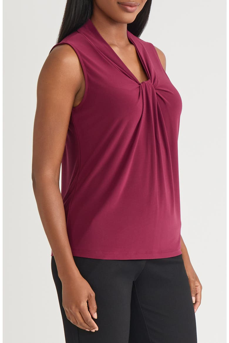 Knot Front Sleeveless Top, Alternate, color, SHIRAZ