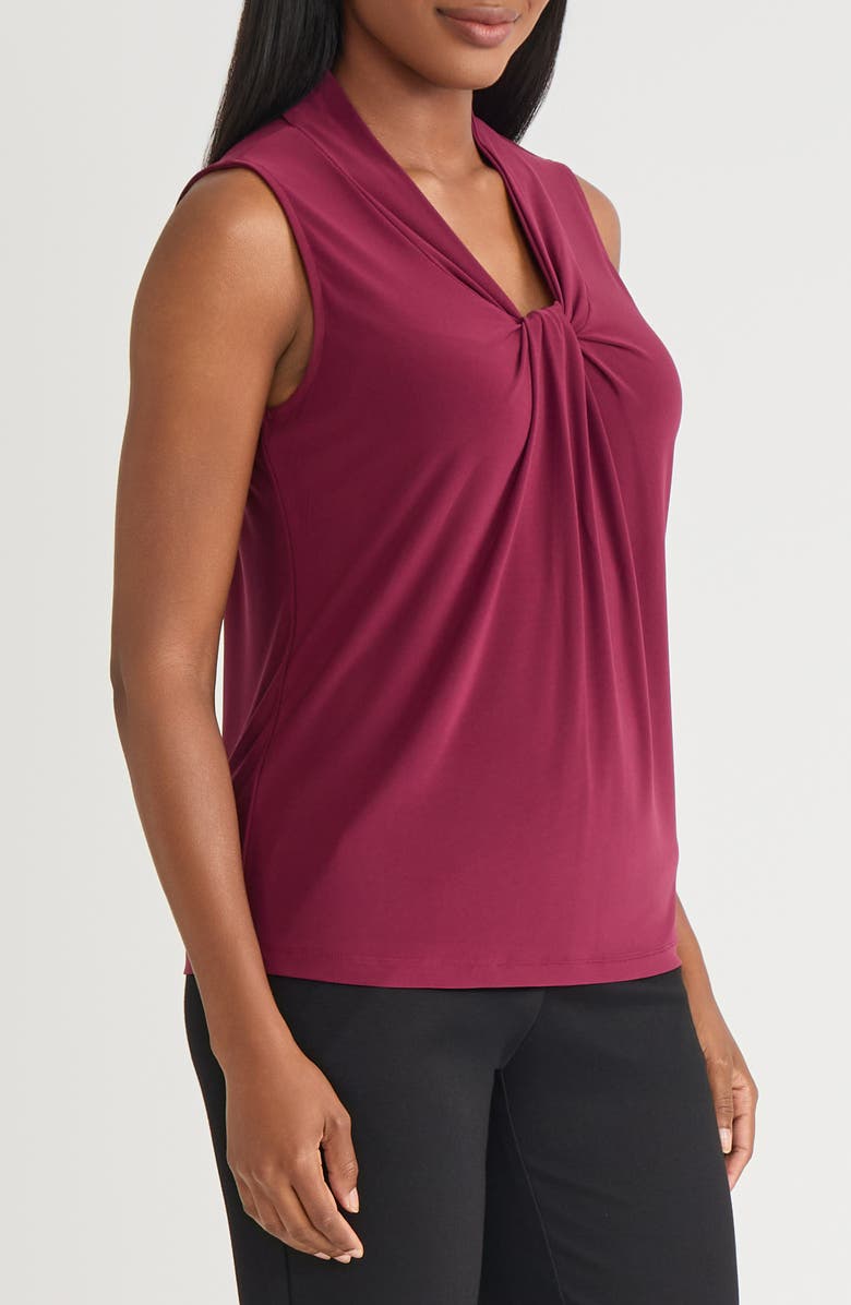 KASPER Knot Front Sleeveless Top, Alternate, color, Shiraz