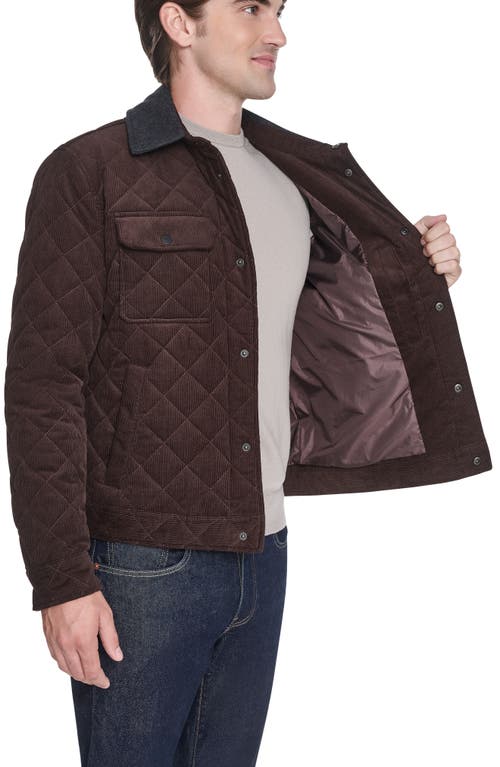 Cole Haan Quilted Shirt Jacket In Animal Print