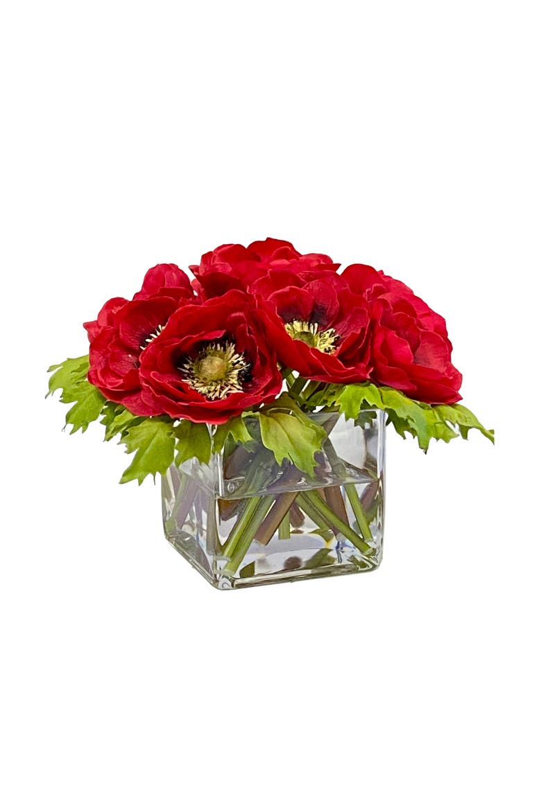 Poppy Anemone Vase, Main, color, RED