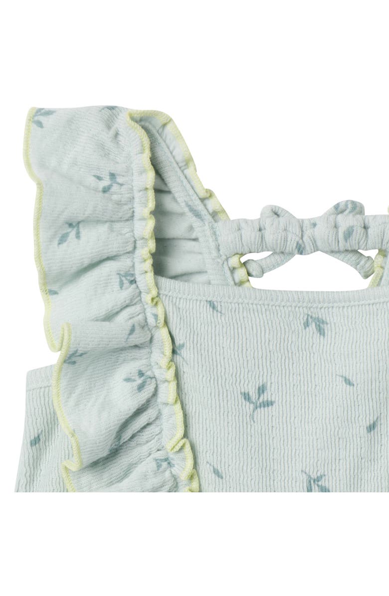 Modern Moments<sup>™</sup> by Gerber Ruffles Long Romper, Alternate, color, Sky Leaves
