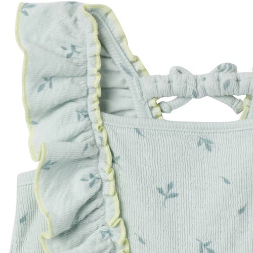 Modern Moments™ By Gerber Ruffles Long Romper In Sky Leaves