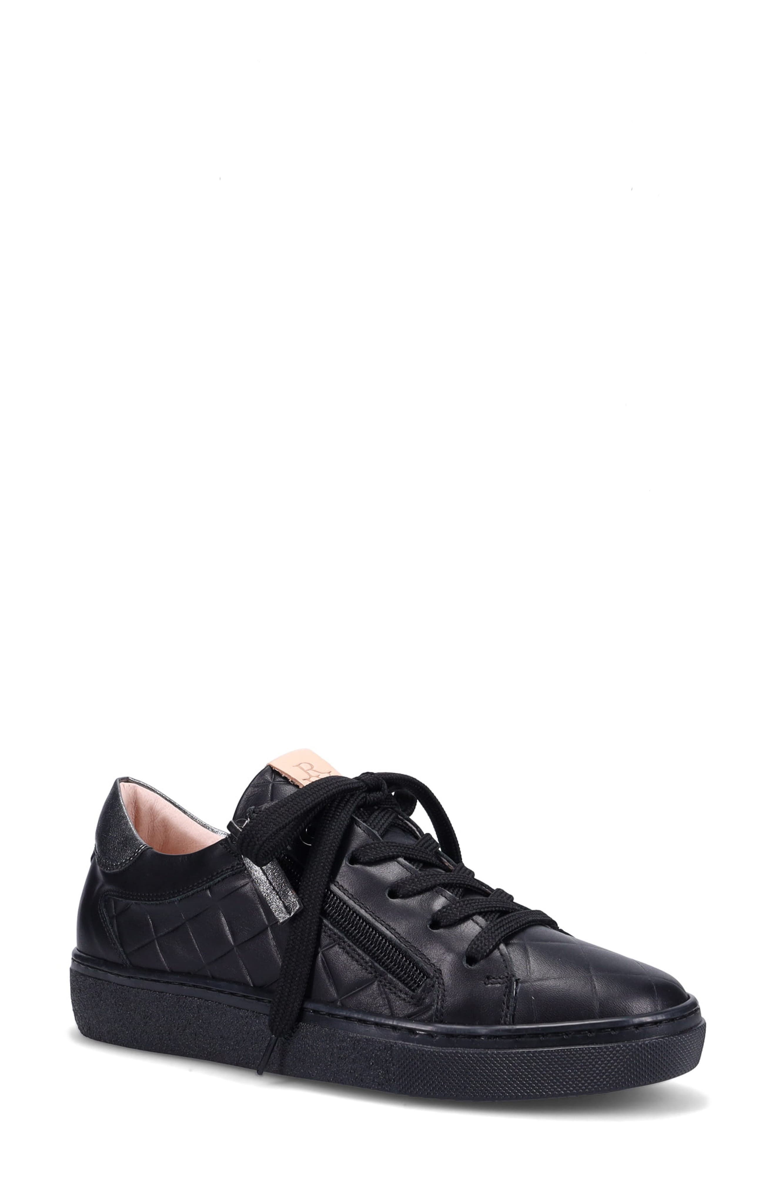 Ron White Olivya Quilted Sneaker, Main, color, Onyx