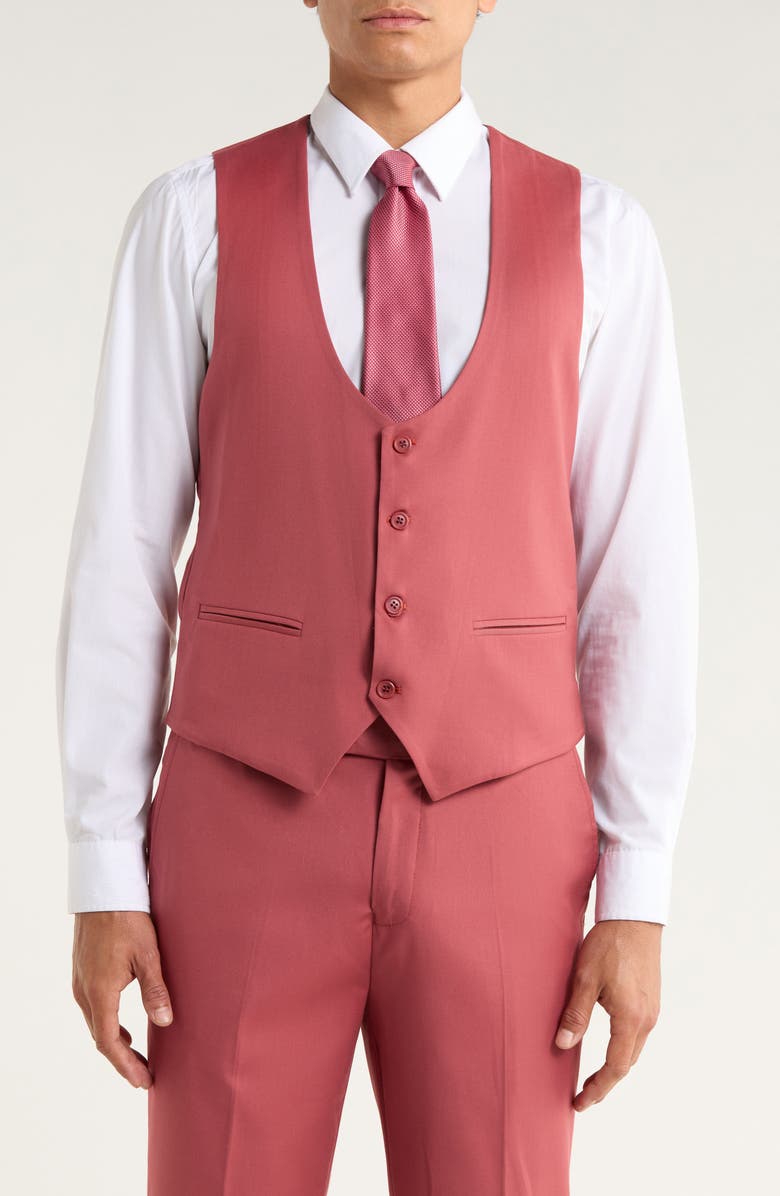 ZEGARIE Stretch 3-Piece Suit, Alternate, color, Coral