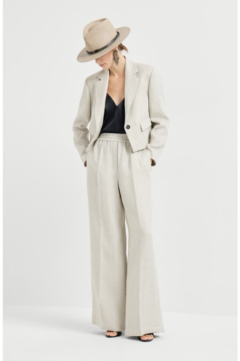 Loose Track trousers, Alternate, color, Beige