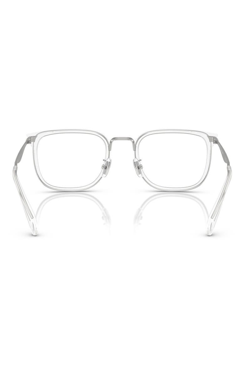 53mm Square Optical Glasses, Alternate, color, TRANSPARENT CLEAR / DEMO LENS
