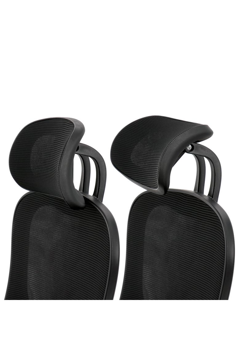 Full Back Adjustable Office Chair with Headrest, Alternate, color, Black