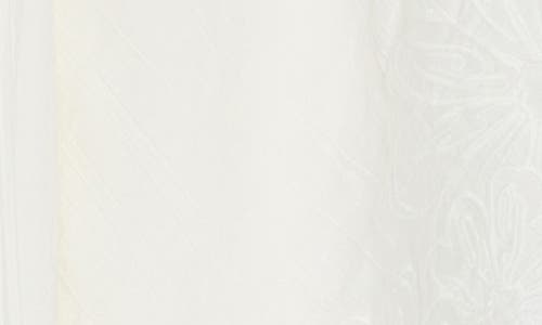 Adrianna Papell Embroidered Floral Top In White
