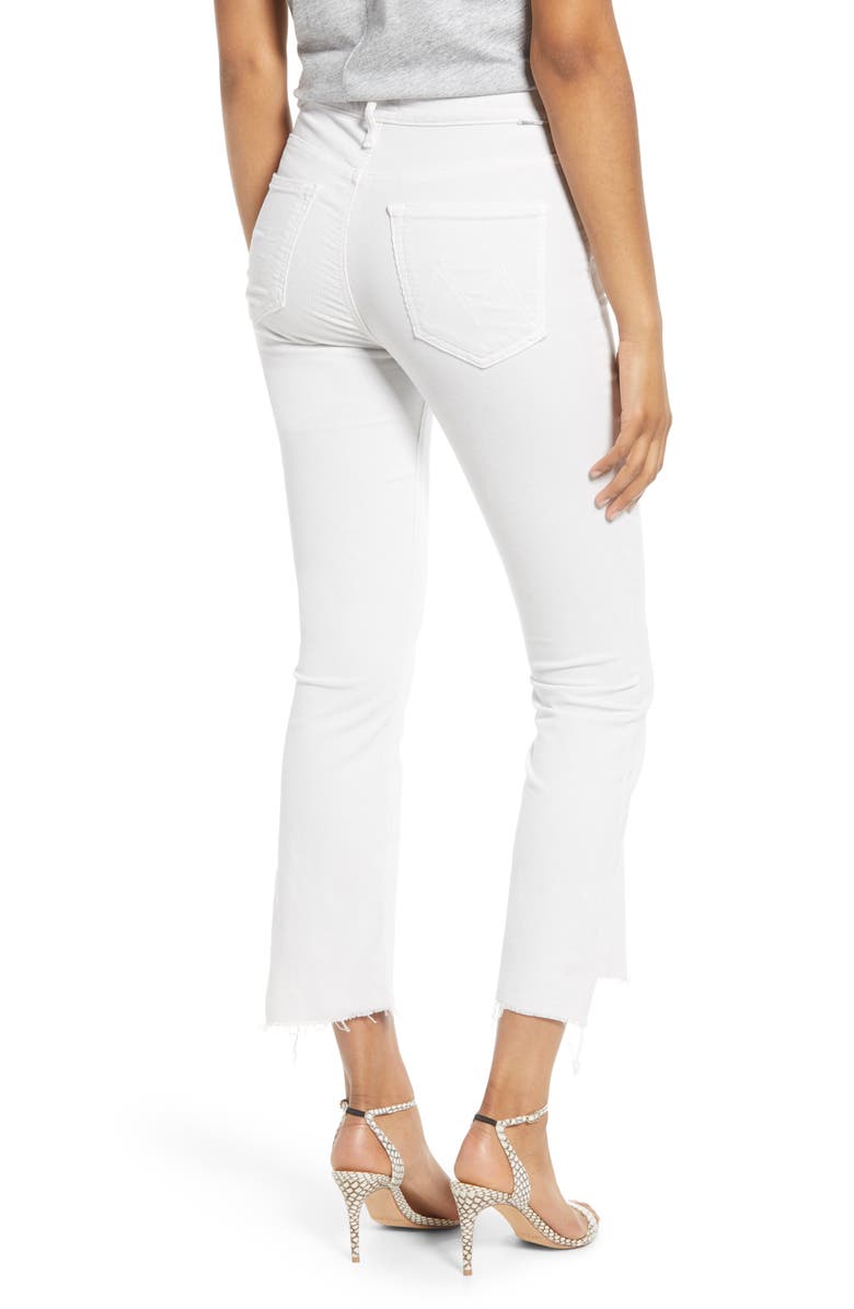 MOTHER The Insider High Waist Crop Step Fray Jeans, Alternate, color,