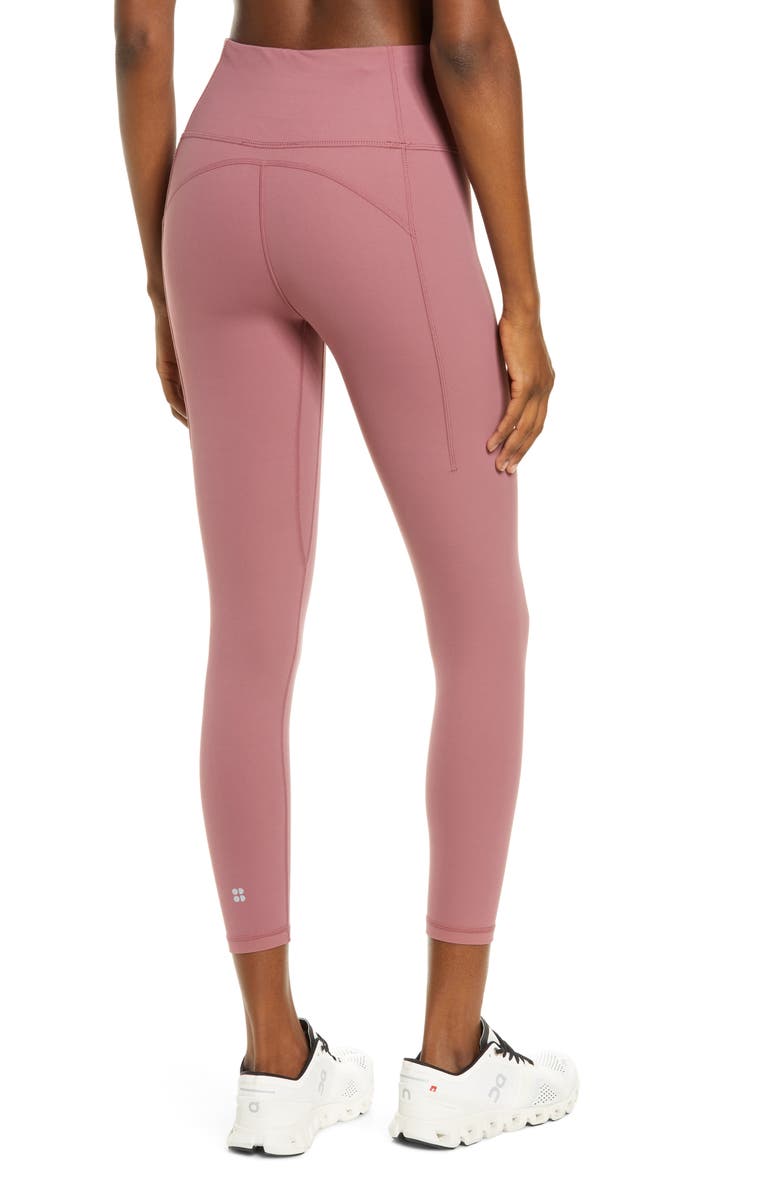 Sweaty Betty Supersoft Pocket 7/8 Leggings, Alternate, color, Plum Pink