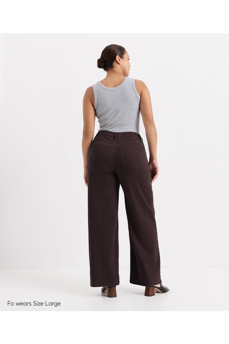 Organic Cotton All-Day Twill Wide Leg Pant, Alternate, color, Black