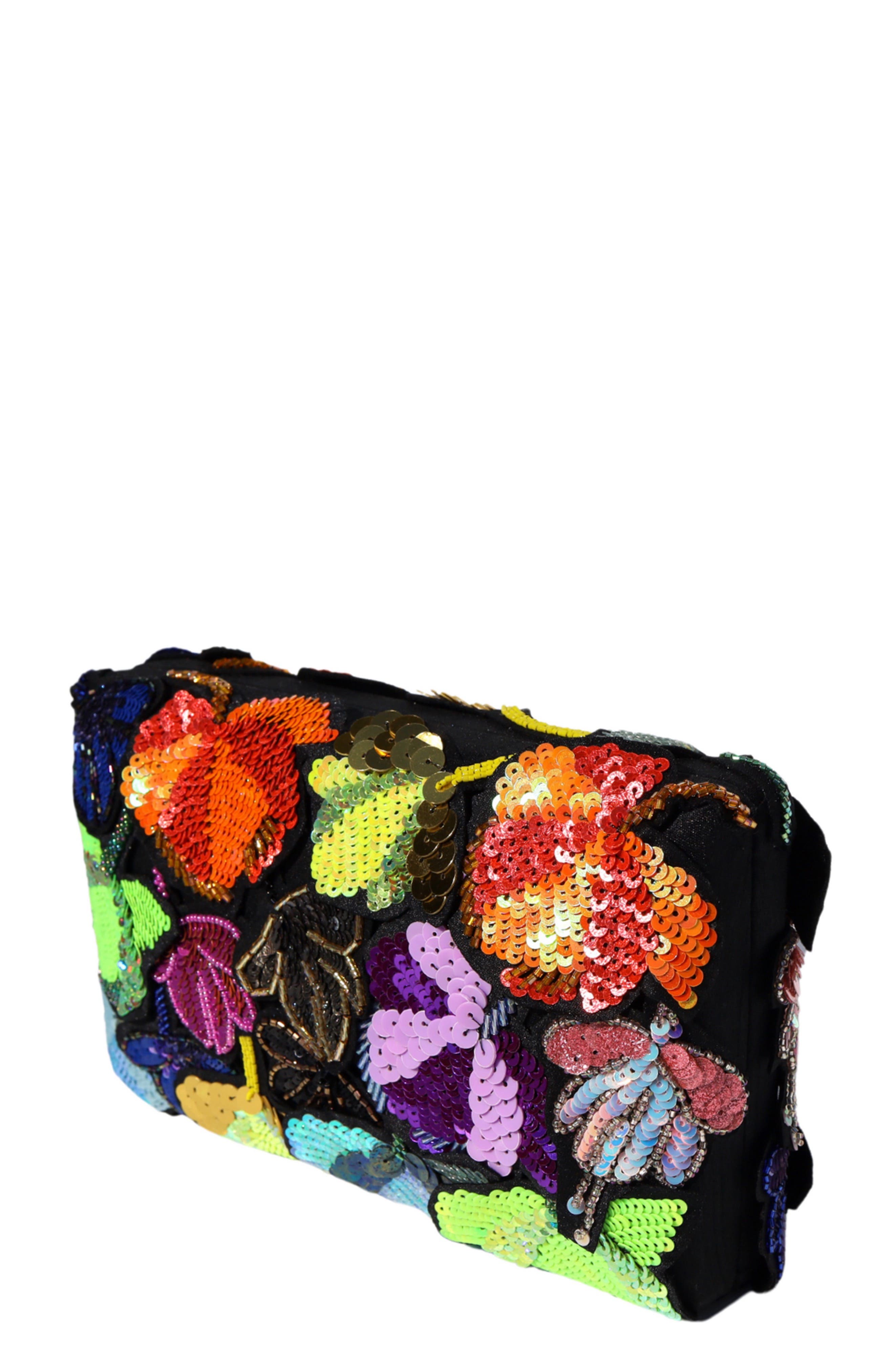 Simitri Aurelia Clutch, Alternate, color, Neon