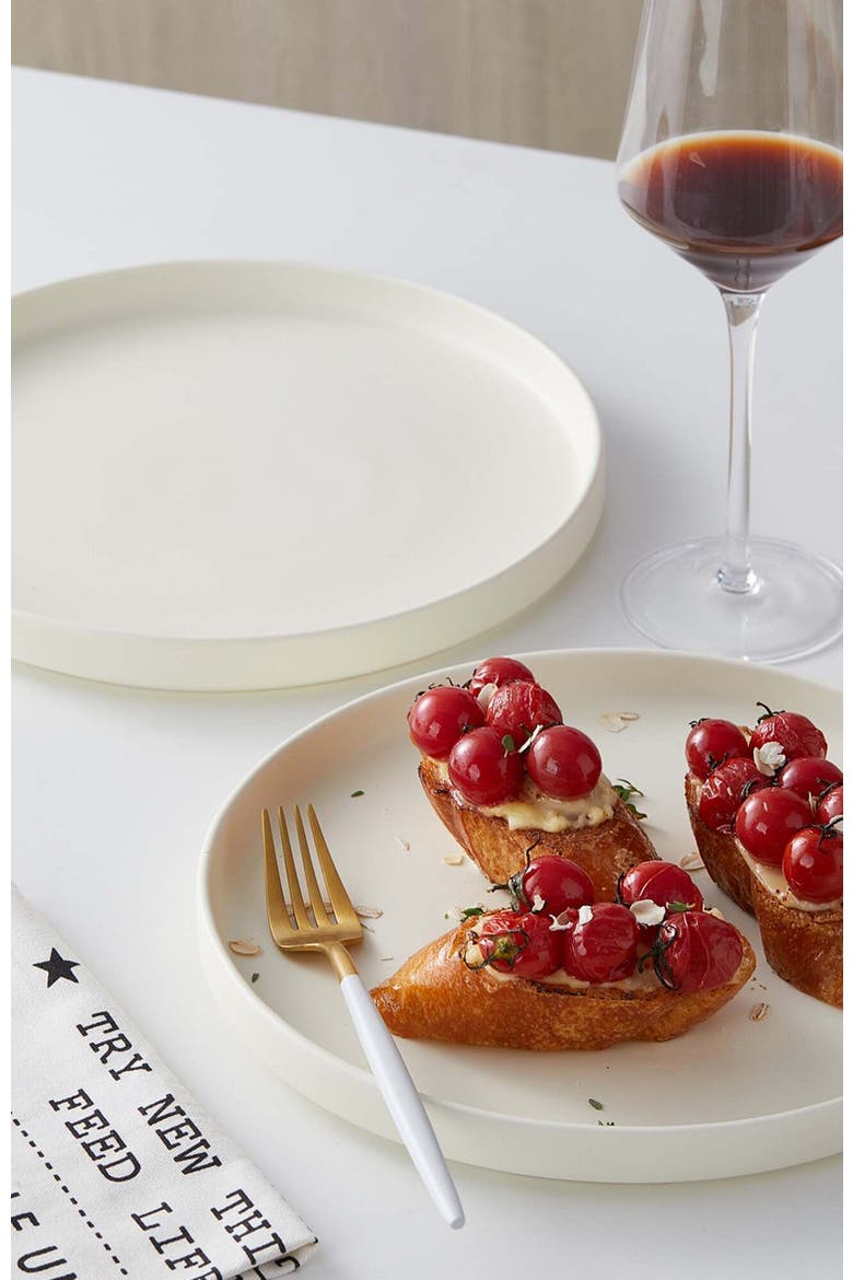 Stella Porcelain 6-Piece Dinner Plate Set, Alternate, color, Terracotta