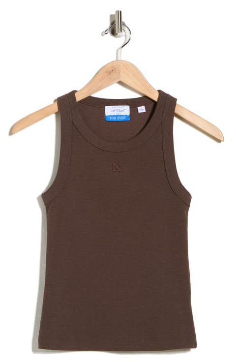 Fitted Ribbed Crop Tank