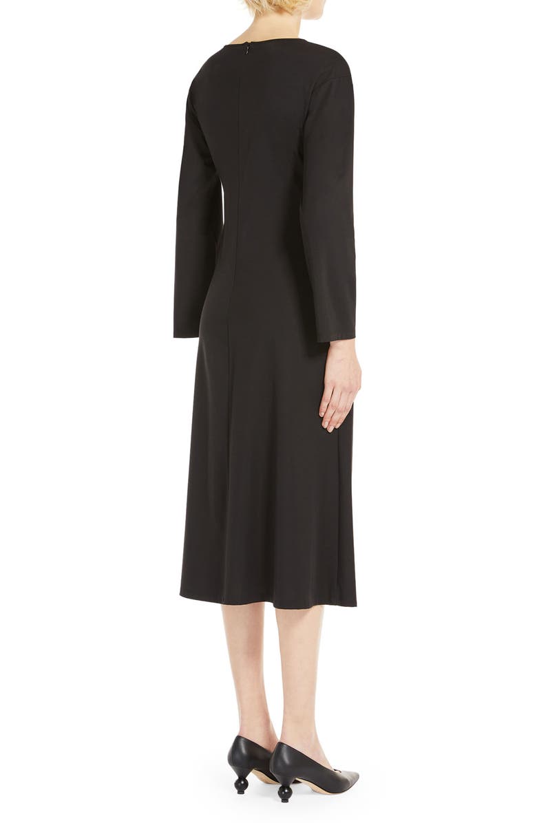 Weekend Max Mara Romania Ruched Long Sleeve Jersey Midi Dress, Alternate, color,