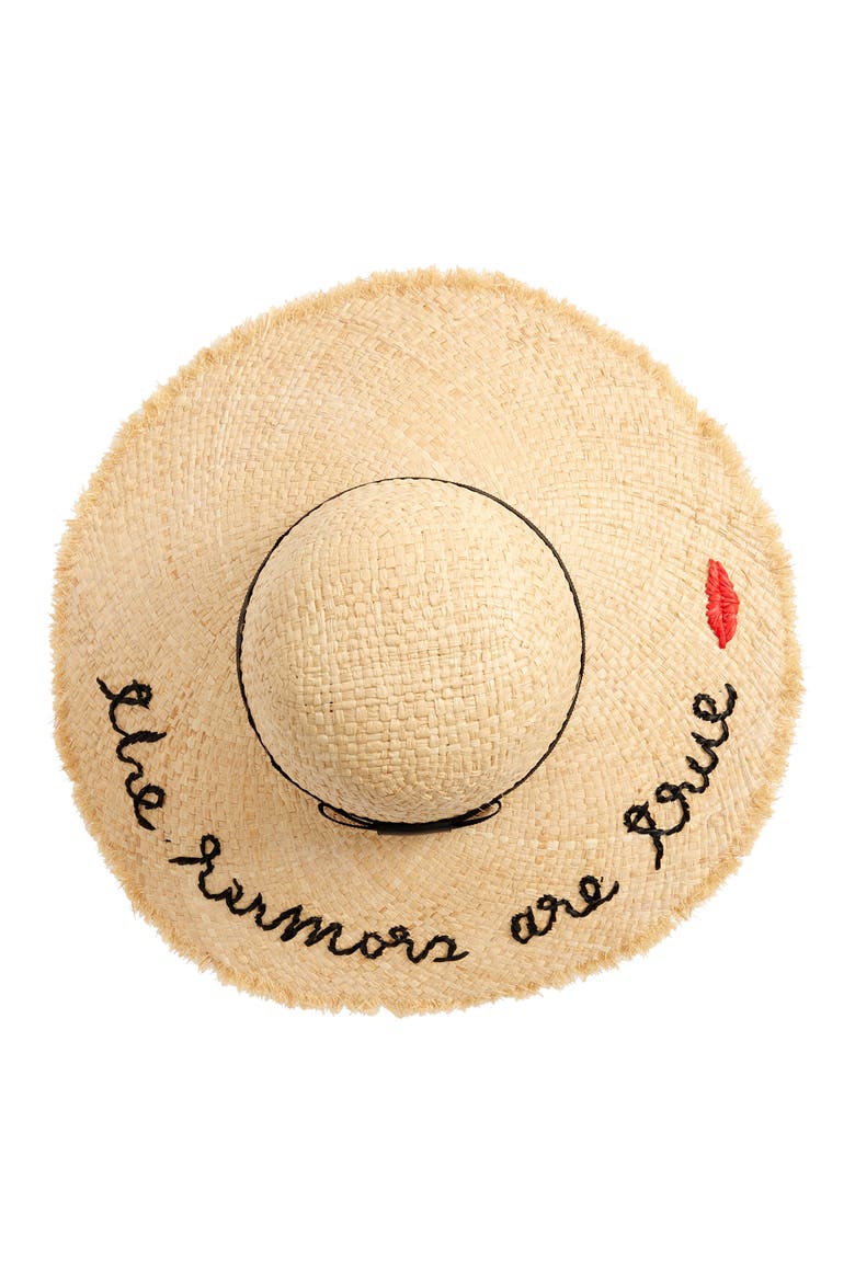 the rumors are true raffia hat, Alternate, color, NATURAL