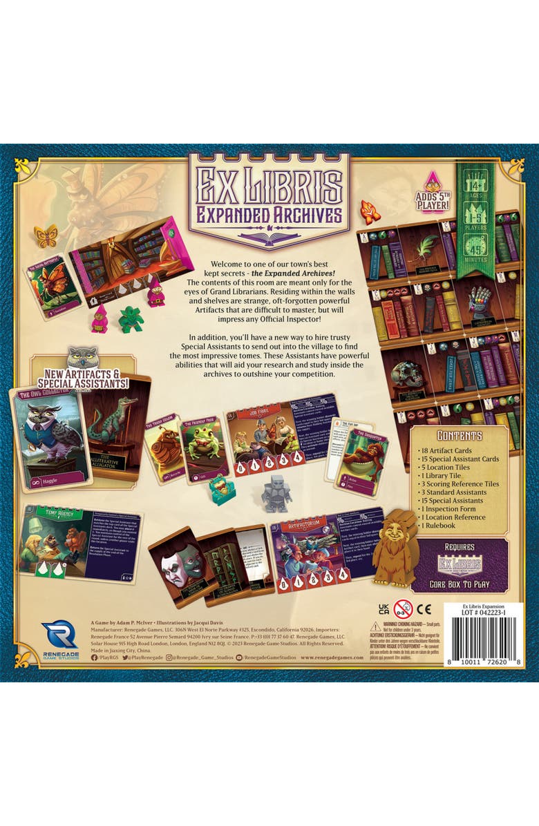 Renegade Game Studios Ex Libris Expanded Archives Expansion, Alternate, color,