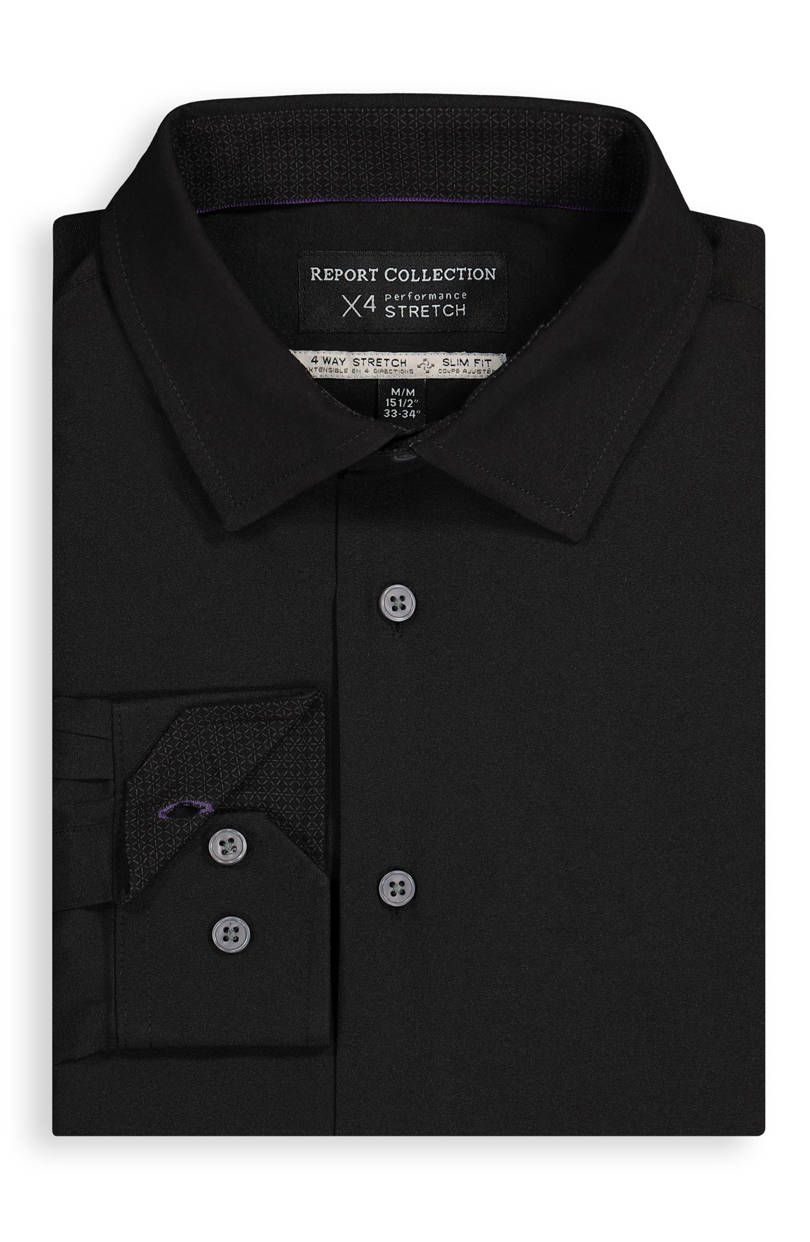 mens 3x black dress shirt Henry Segal Men's Customizable Black Short Sleeve Dress Shirt