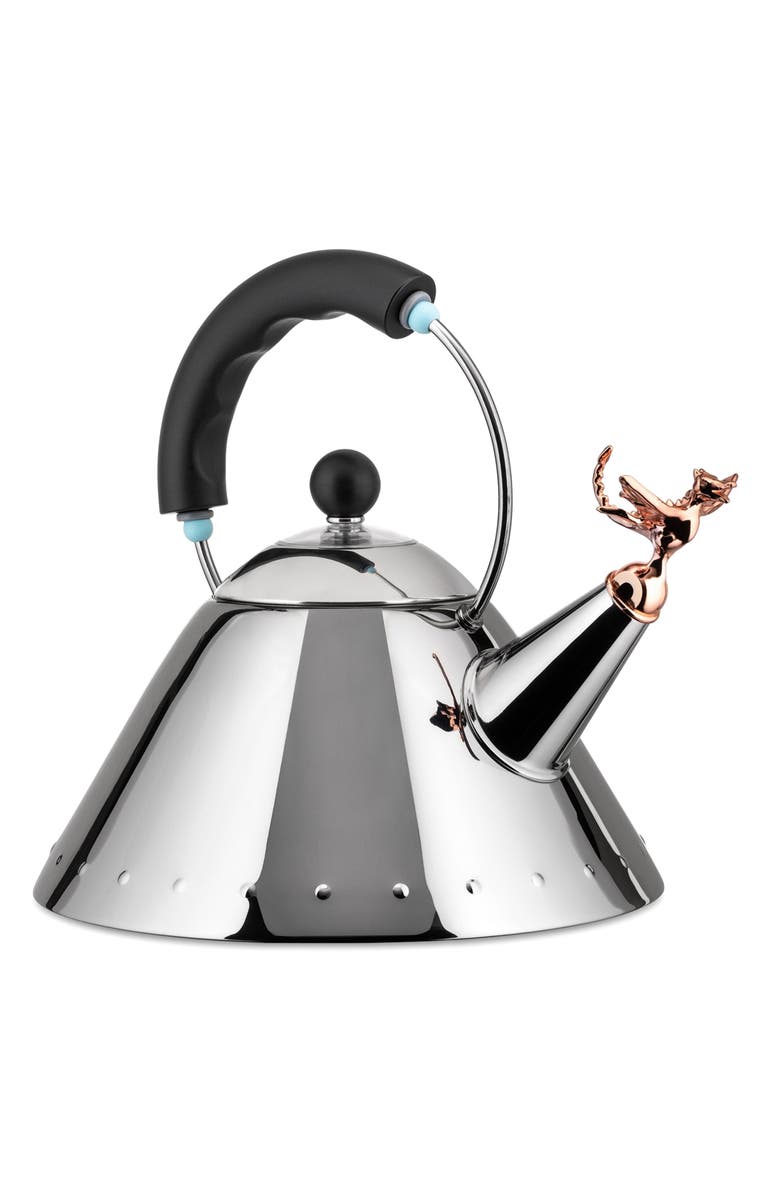 ALESSI Michael Graves Tea Kettle, Alternate, color, Black