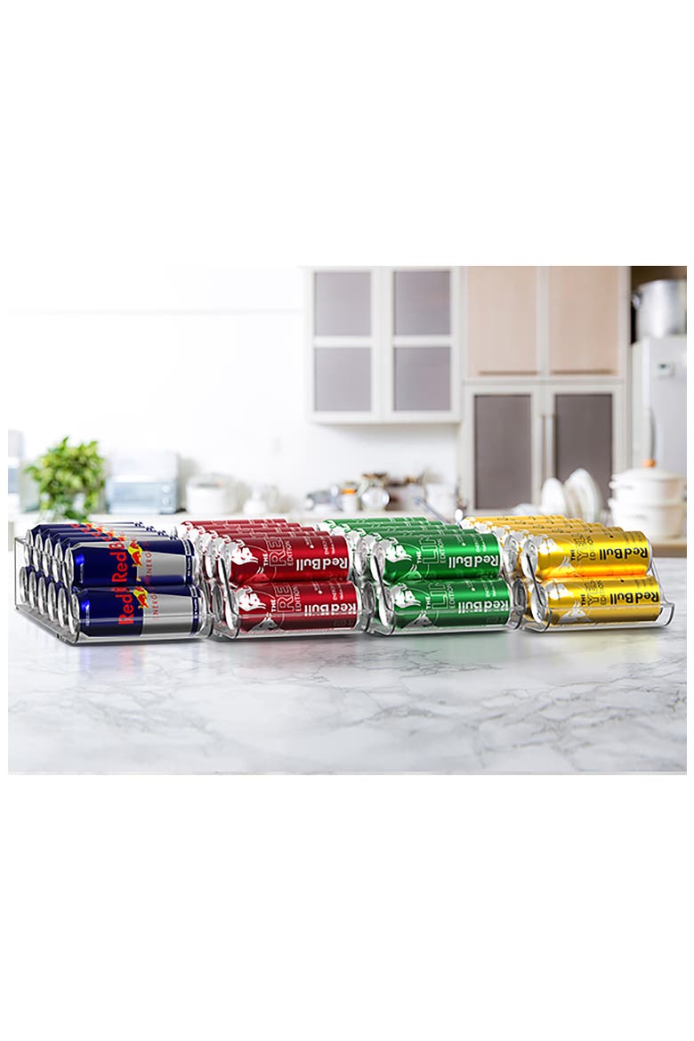 4-Pack Slim Can Organizers, Alternate, color, CLEAR
